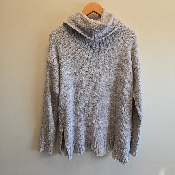 BB Dakota Large Gray Super Soft Knit Cowl Neck Sweater - Picture 5 of 5